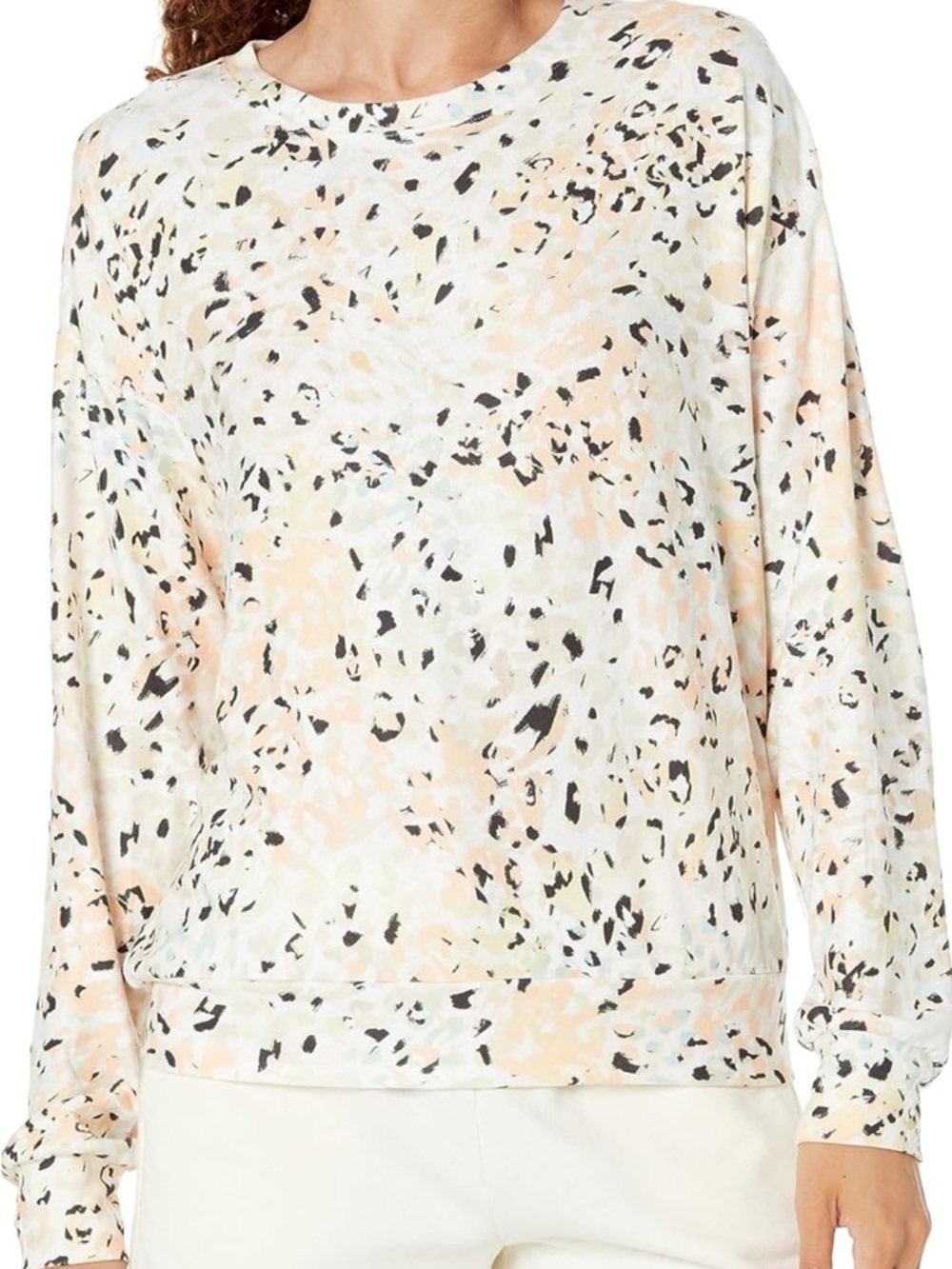 PJ Salvage Lavish Nights Long Sleeve Top Size Small in Orange Crush NWT